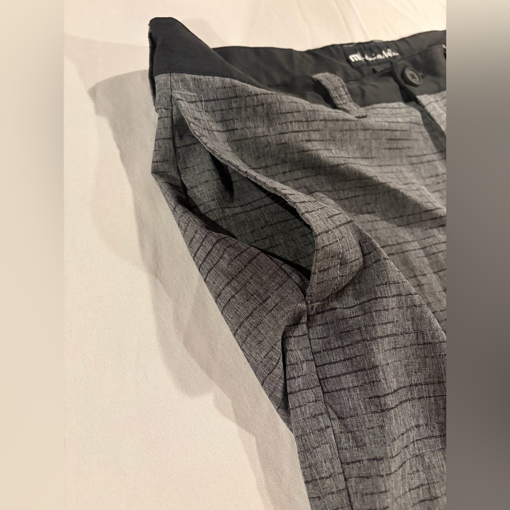 Travis Mathew Gray Black athletic Shorts with Black Waistband - Picture 3 of 5